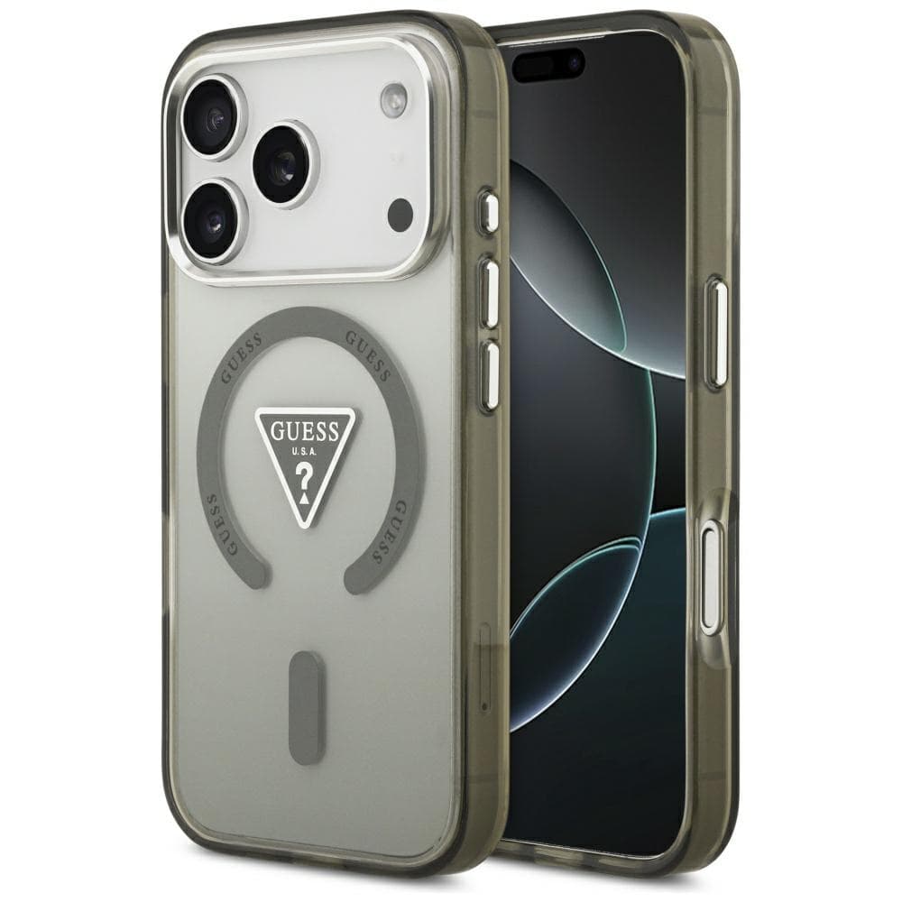 Guess IML Gradient Triangle Logo MagSafe iPhone 17 Pro Khaki - náhled 1