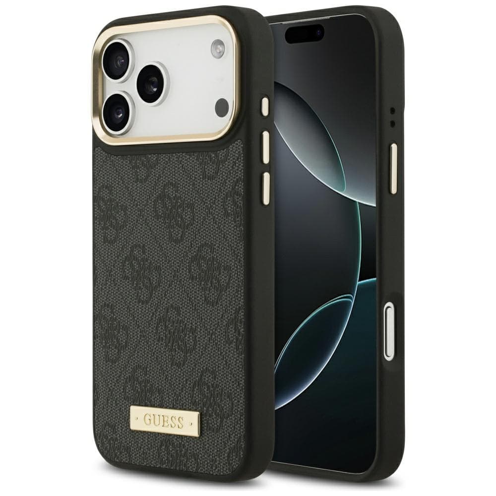 Guess Hardcase 4G Logo Plate MagSafe iPhone 17 Pro Max černý - náhled 1
