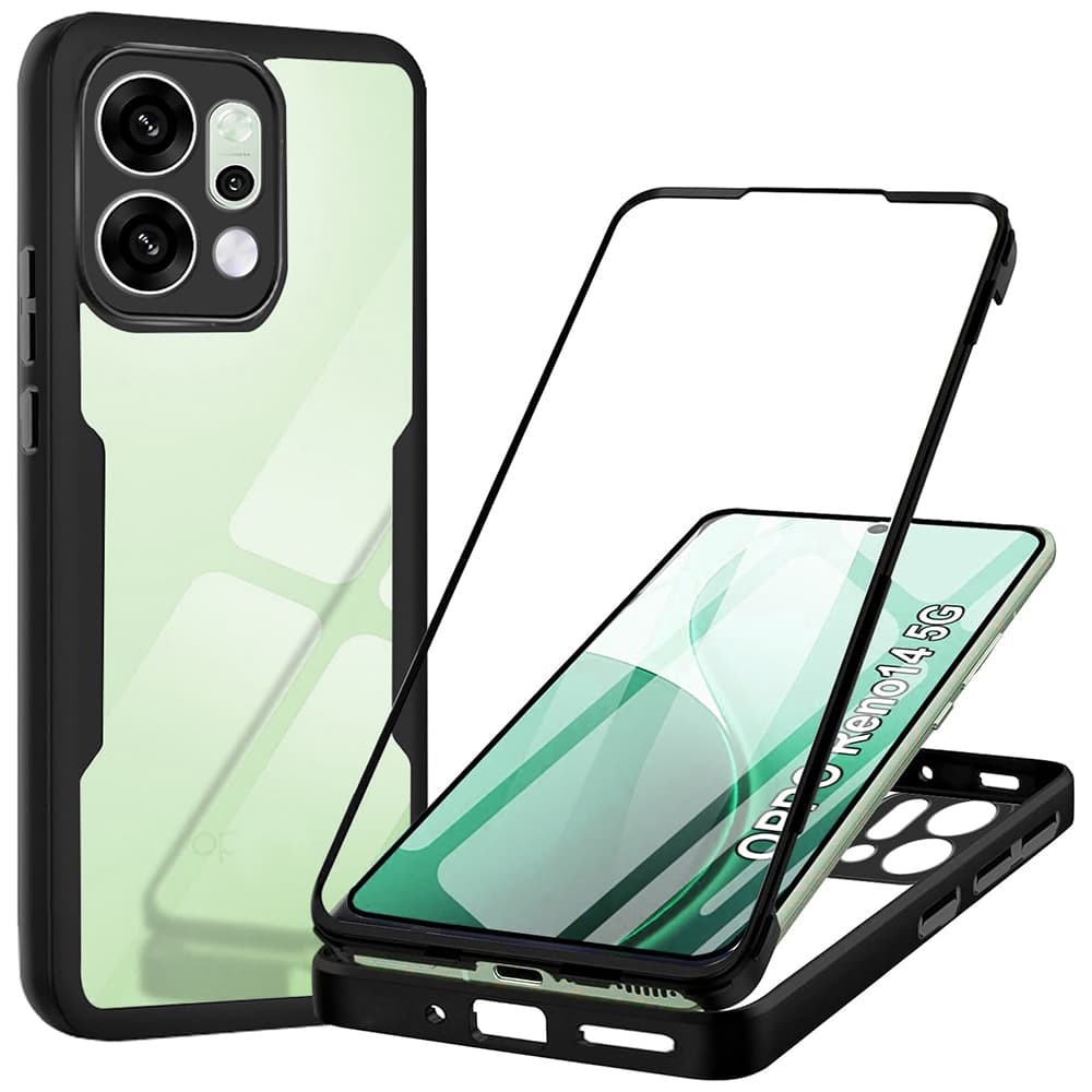 Techsuit ColorVerse 360 Series + Ochranné sklo Oppo Reno14 Černá - náhled 1