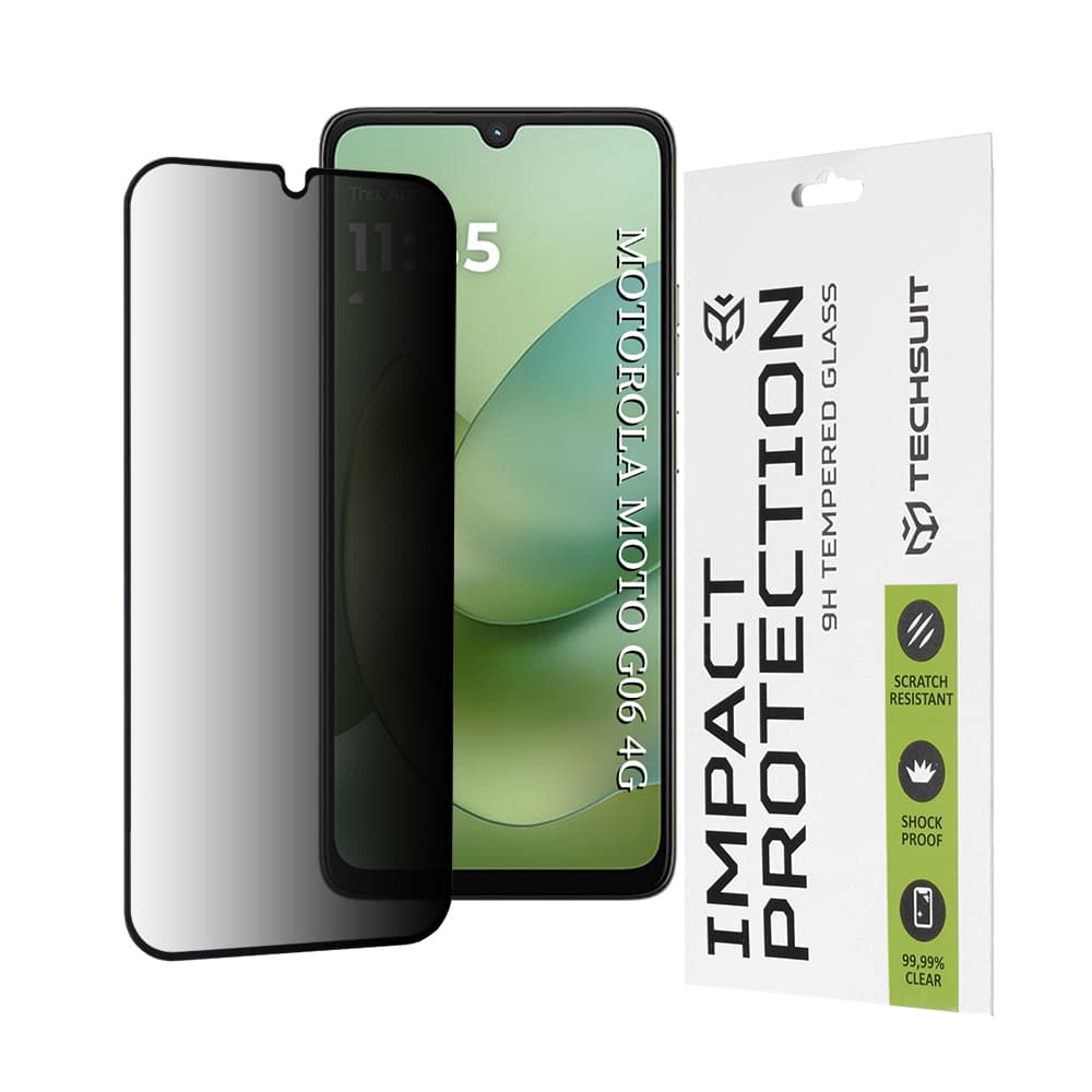 Ochranné sklo Techsuit 111D Privacy Full Glue pro Motorola Moto G06 černé