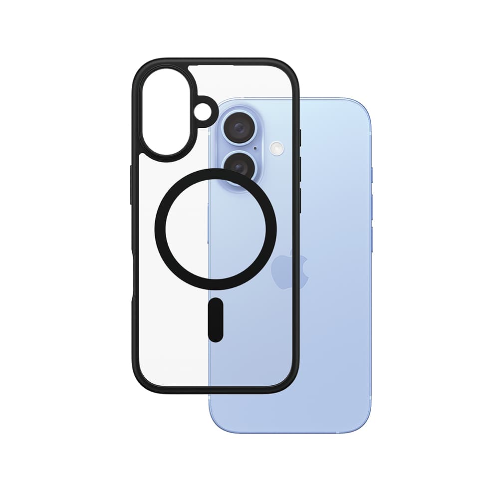 PanzerGlass® HardCase Black MagSafe &amp; Frame Series iPhone 16 průhledný - náhled 1