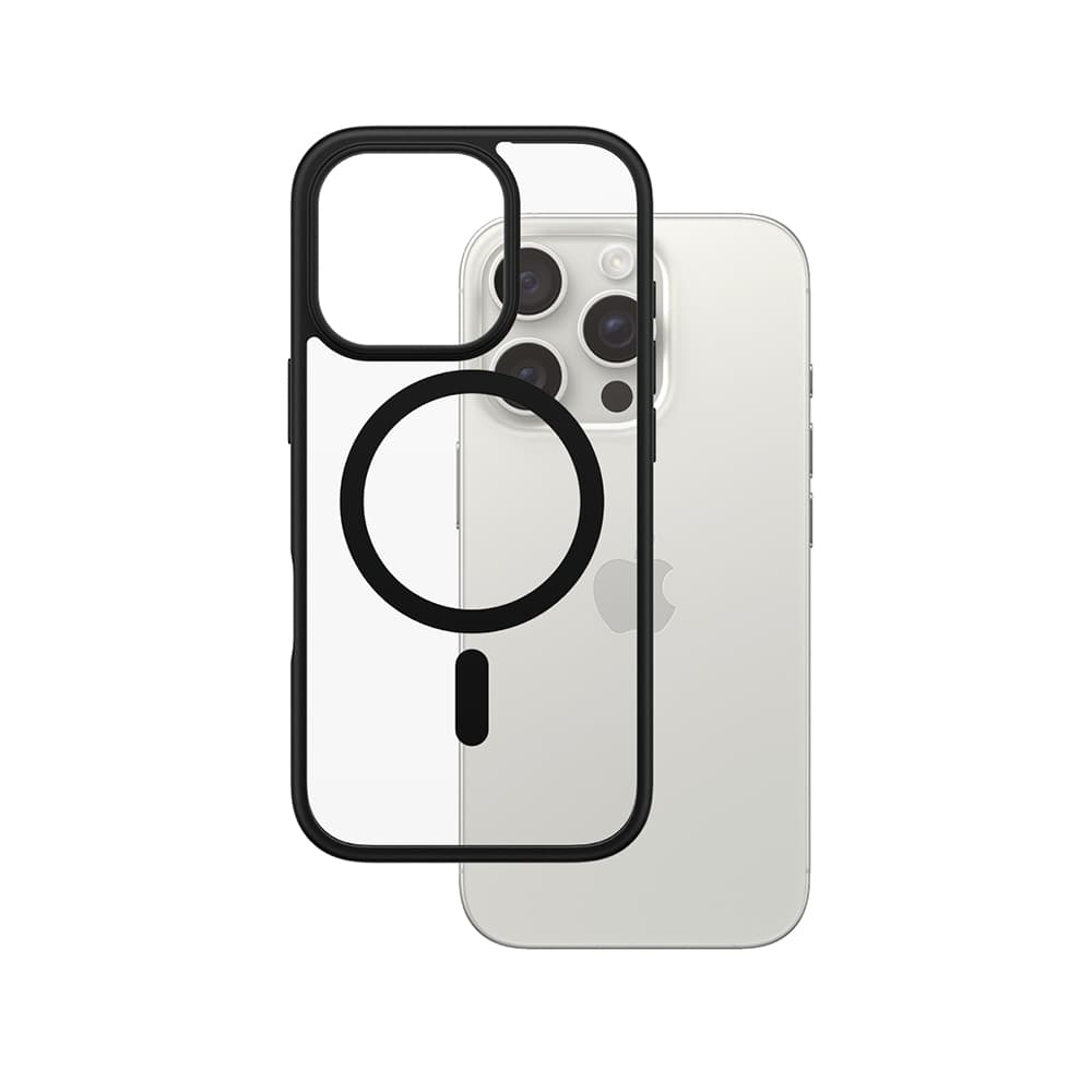 PanzerGlass® HardCase Black MagSafe &amp; Frame Series iPhone 16 Pro průhledný - náhled 1
