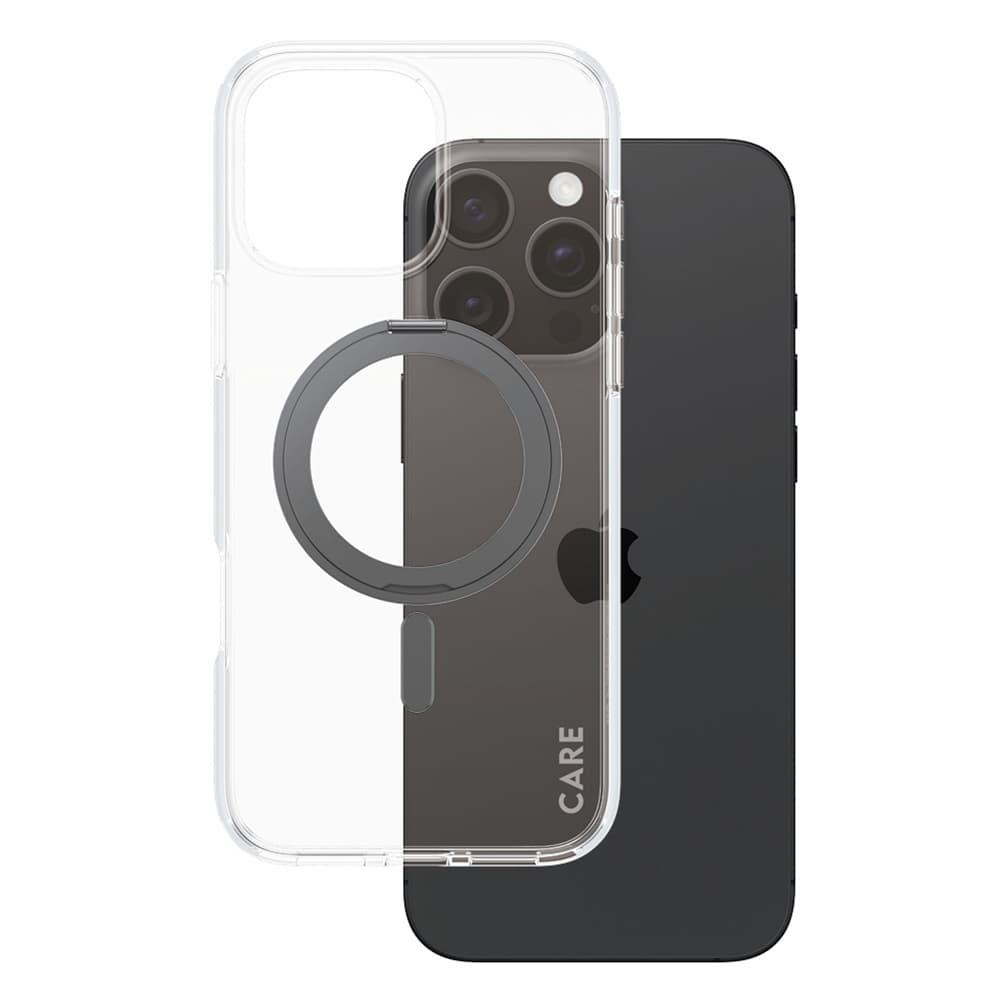 PanzerGlass® CARE Black Kickstand &amp; MagSafe iPhone 16 Pro Max Průhledný - náhled 1