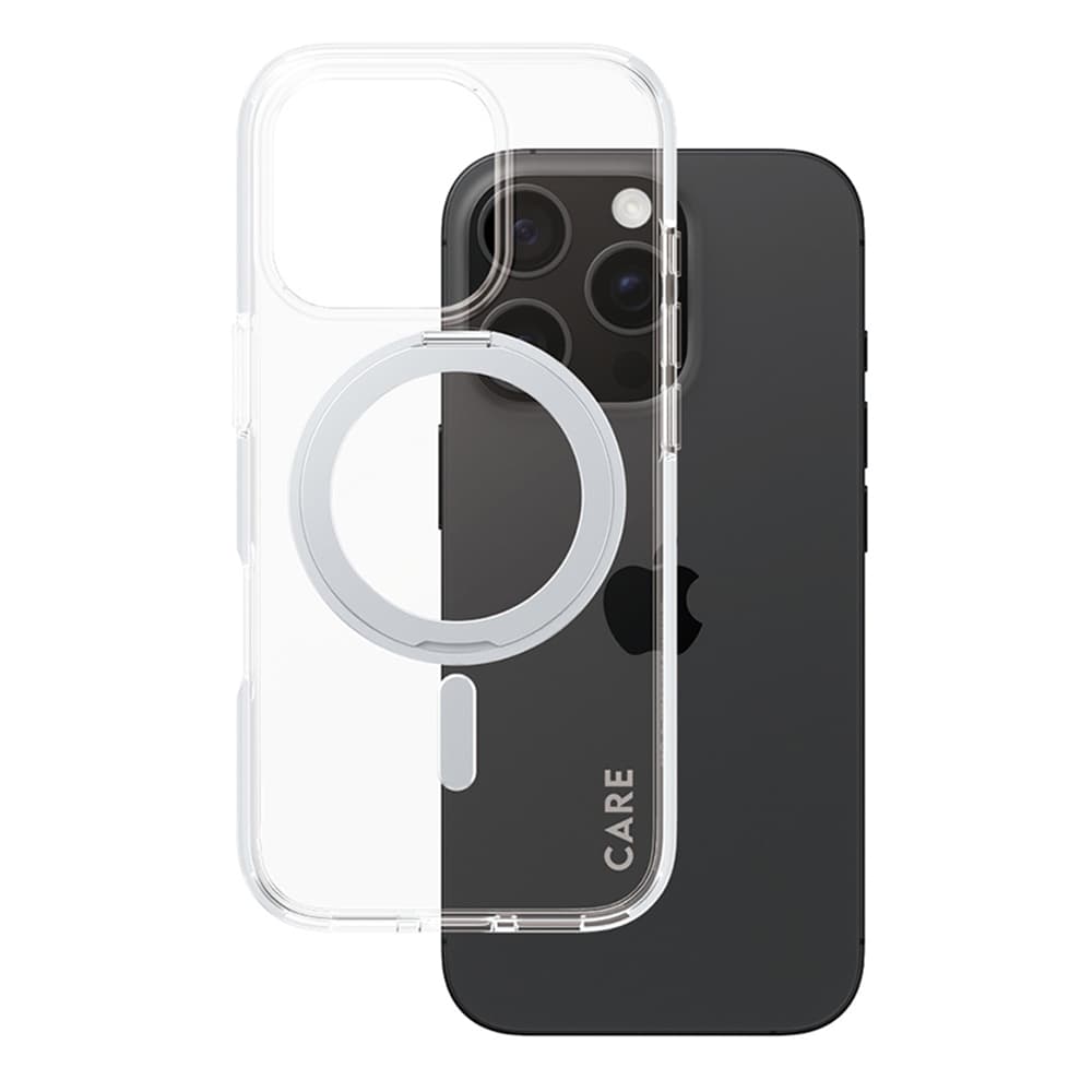 PanzerGlass® CARE Feature Silver Kickstand &amp; MagSafe iPhone 16 Pro průhledný - náhled 1