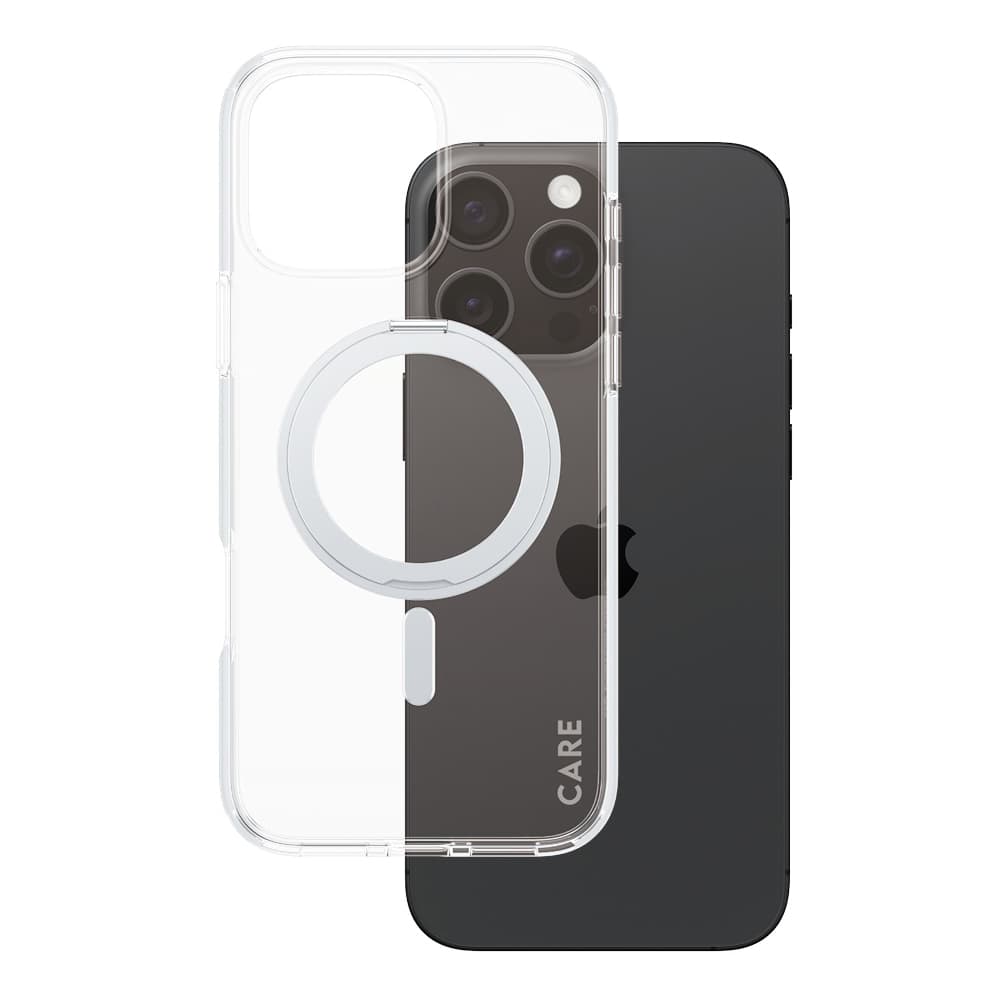 PanzerGlass® CARE Feature Silver Kickstand &amp; MagSafe iPhone 16 Pro Max čirý - náhled 1