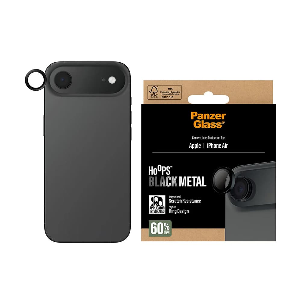 PanzerGlass Hoops Ochrana čočky fotoaparátu iPhone 17 Air černá - náhled 1