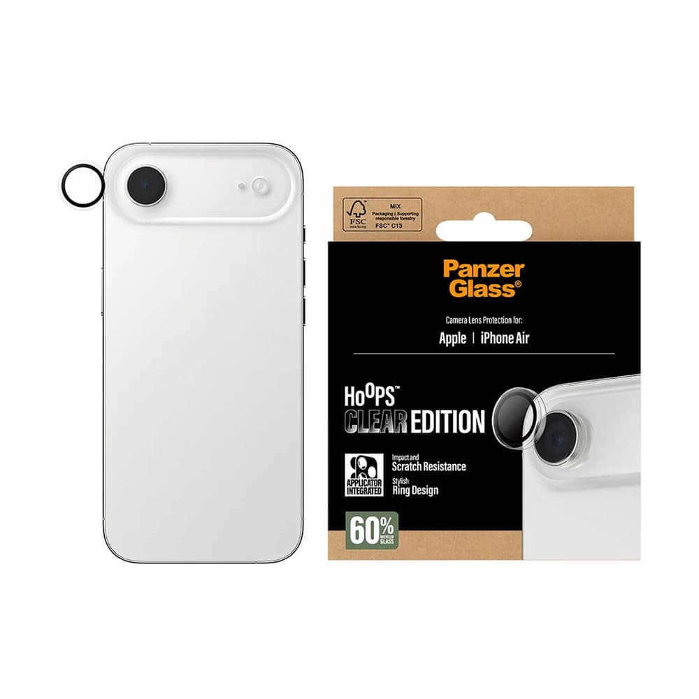 PanzerGlass® Hoops® ochrana čočky fotoaparátu iPhone 17 Air průhledná - náhled 1