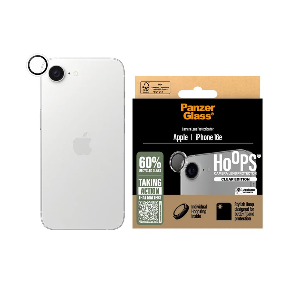 PanzerGlass® Hoops® ochrana čočky fotoaparátu iPhone 16e průhledná - náhled 1