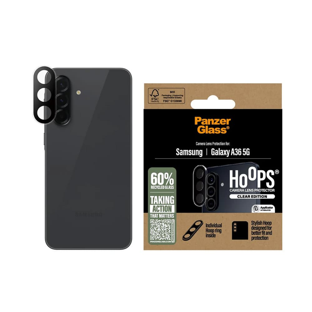 PanzerGlass® Hoops® ochrana čočky fotoaparátu Samsung Galaxy A36 5G průhledná - náhled 1