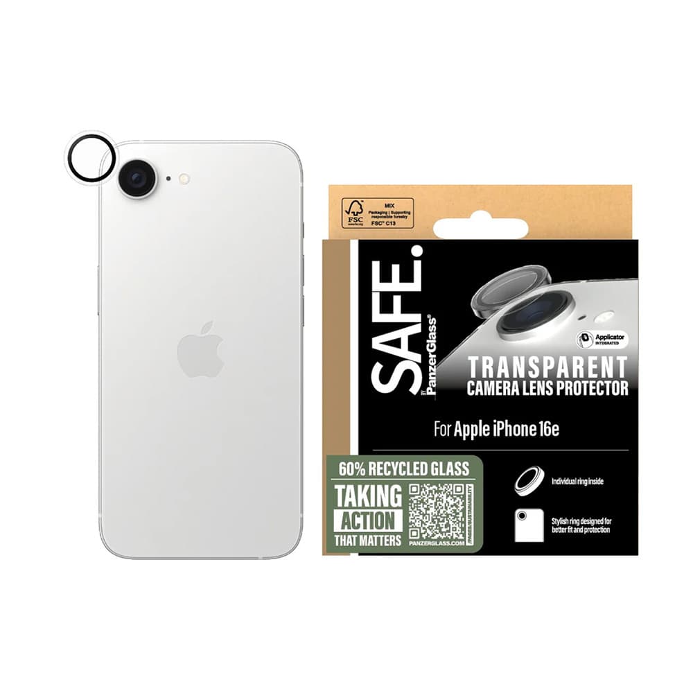 PanzerGlass® SAFE. Ochrana objektivu kamery iPhone 16e čirá - náhled 1