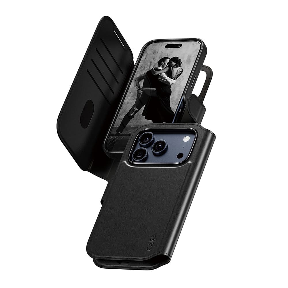 Pouzdro PanzerGlass® CARE MagSafe Tango Two-in-One Wallet iPhone 17 Pro černé - náhled 1