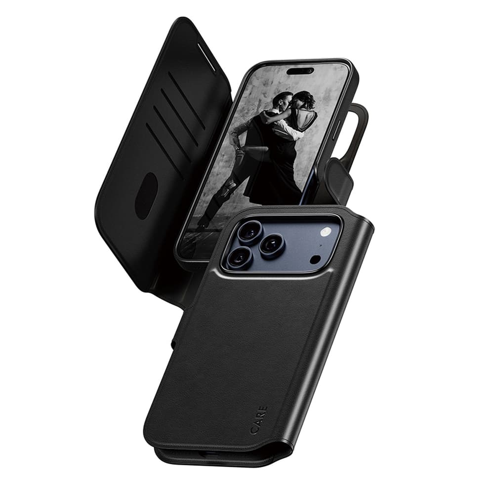 Pouzdro PanzerGlass CARE Feature MagSafe Tango Two-in-One Wallet iPhone 17 Pro Max černé - náhled 1