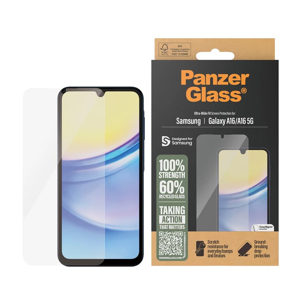 PanzerGlass Ultra-Wide Fit ochranné sklo s EasyAligner Samsung Galaxy A16 čiré - náhled 1