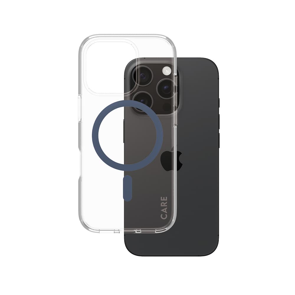 PanzerGlass® CARE Flagship Urban Combat modrý MagSafe iPhone 16 Pro průhledný - náhled 1