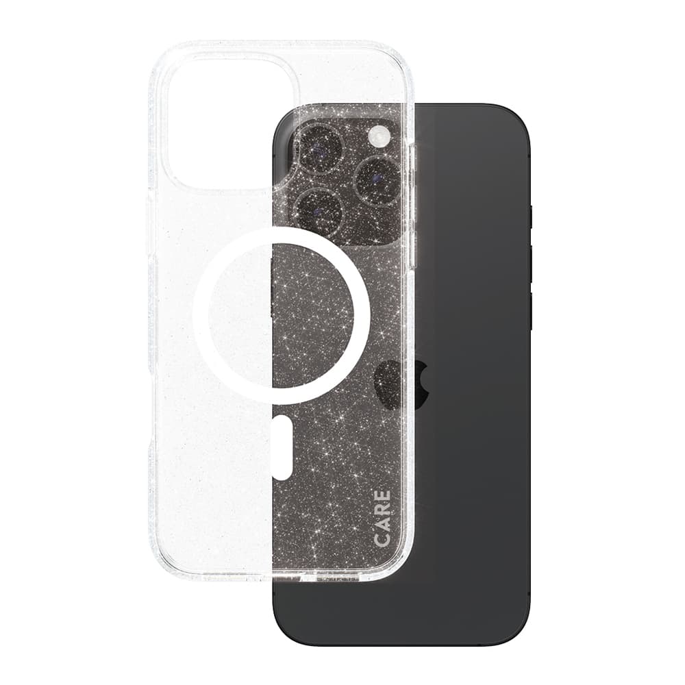 PanzerGlass® CARE Flagship Urban Combat Star Lit bílý MagSafe iPhone 16 Pro Max průhledný - náhled 1