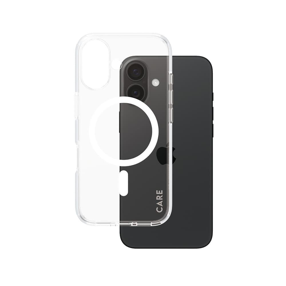 PanzerGlass® CARE Flagship Urban Combat bílý MagSafe iPhone 16 průhledný - náhled 1