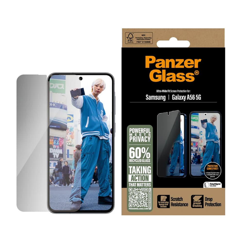 PanzerGlass® Ultra-Wide Fit Privacy ochranné sklo Samsung Galaxy A56 5G čiré - náhled 1