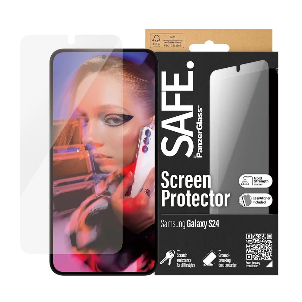 PanzerGlass SAFE Ultra-Wide Fit ochranné sklo s EasyAligner Samsung Galaxy S24 čiré - náhled 1