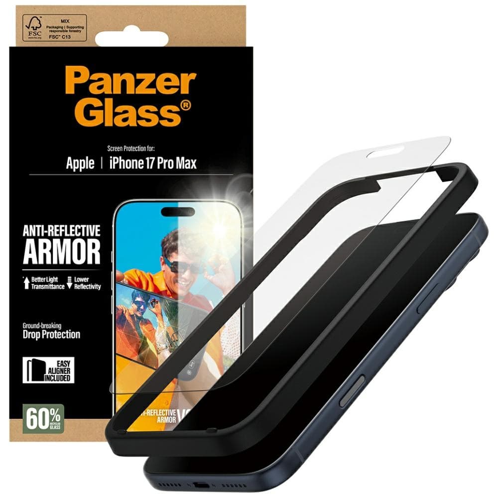 PanzerGlass Anti-Reflective Armor ochranné sklo iPhone 17 Pro Max matné průhledné - náhled 1