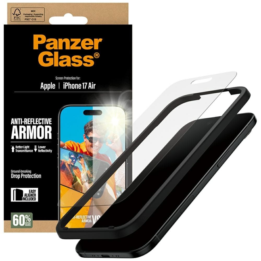 PanzerGlass Anti-Reflective Armor ochranné sklo s EasyAligner iPhone 17 Air matné průhledné - náhled 1