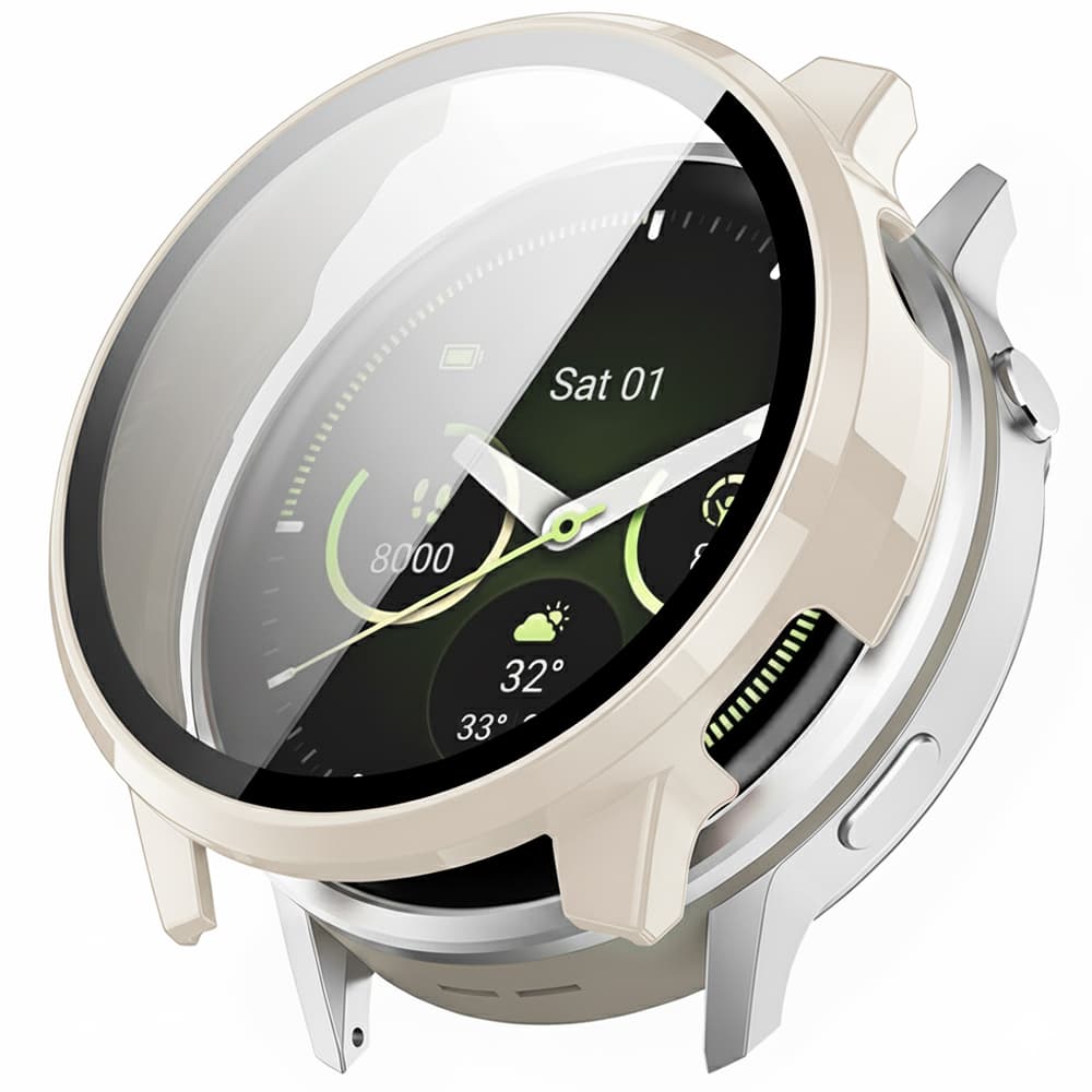 Techsuit Defense360 Pro s ochranou displeje Garmin Venu 4 41mm béžová - náhled 1
