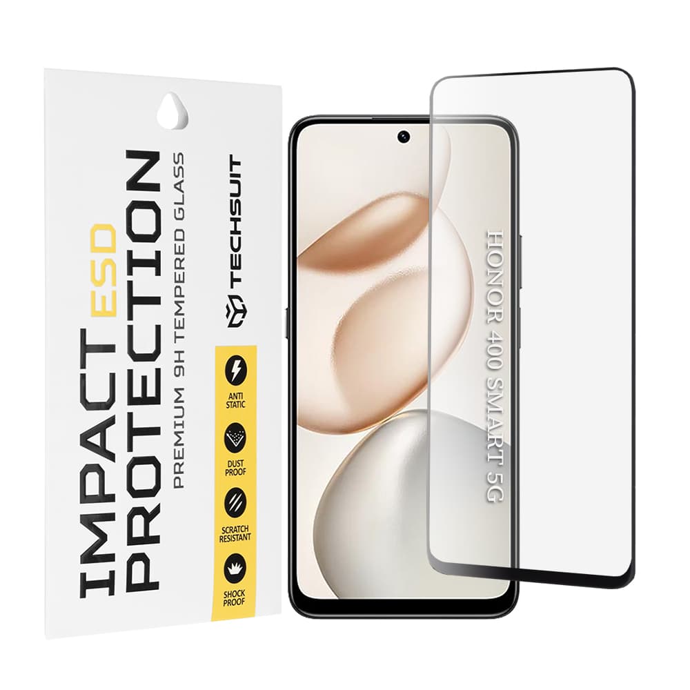 Techsuit ESD sklo Honor 400 Smart 5G 4G 200 90 X7d X7b X7c černé - náhled 1