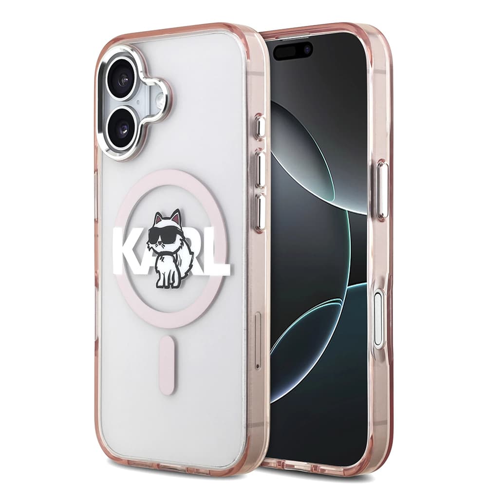 Karl Lagerfeld IML Choupette Sketch Logo MagSafe iPhone 17 růžová - náhled 1