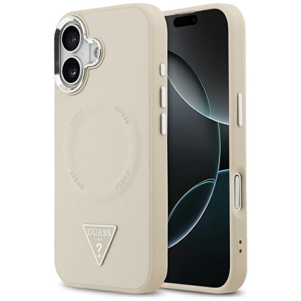 Guess Hardcase Triangle Logo MagSafe iPhone 17 béžová - náhled 1