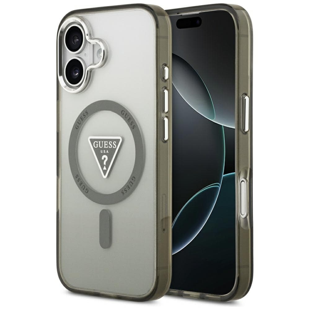 Guess IML Gradient Triangle Logo MagSafe iPhone 17 Khaki - náhled 1