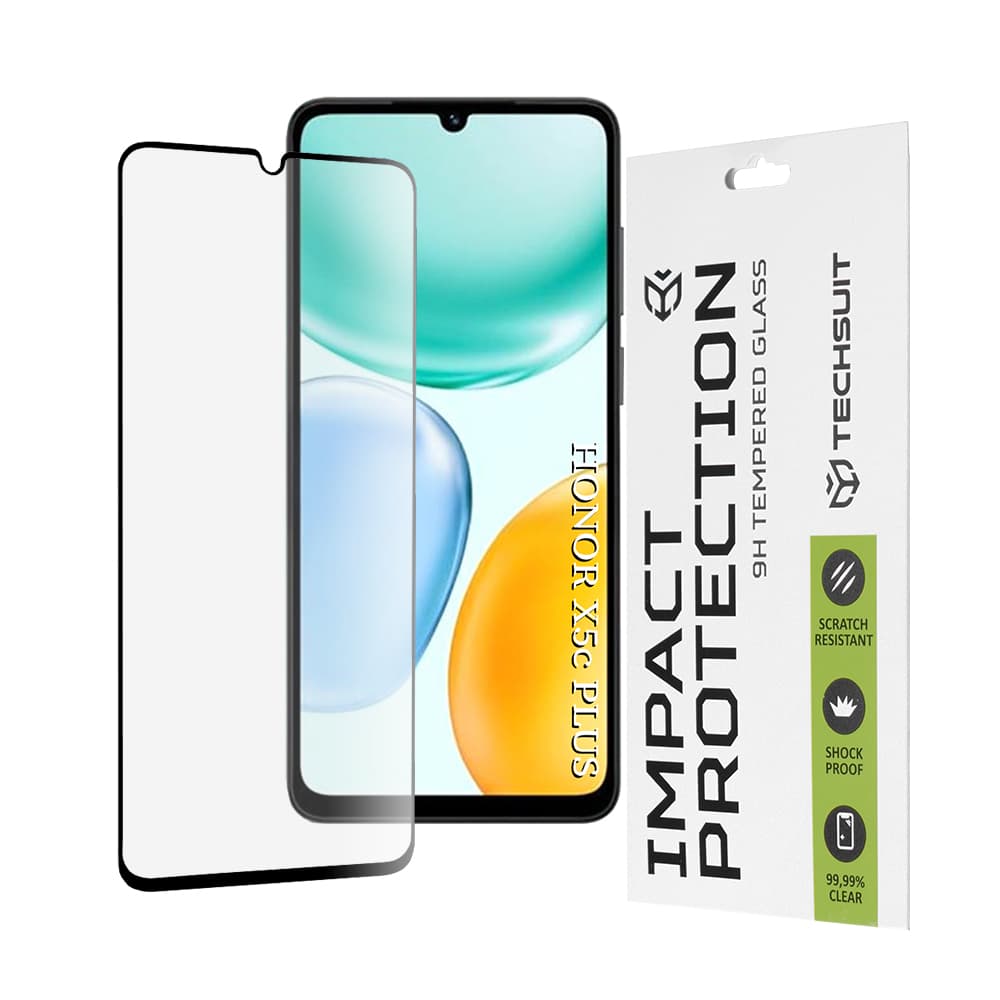 Ochranné sklo Techsuit 111D pro Honor X5c Plus černé - náhled 1