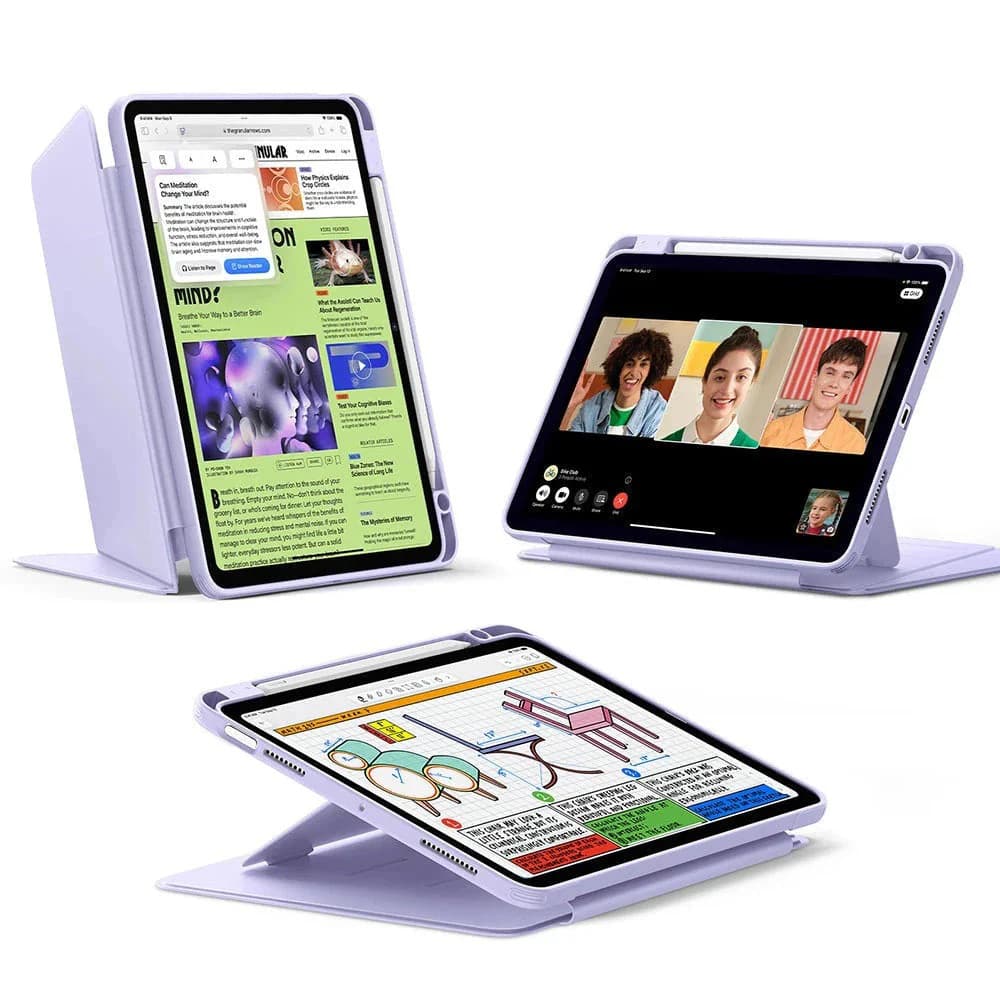 ESR Flip Hybrid s držákem na tužku pro iPad Air 4/5/11 fialová - náhled 1