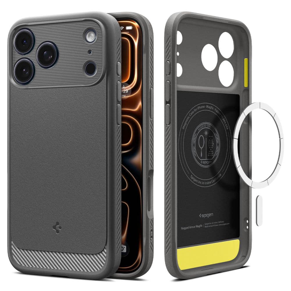 Spigen Rugged Armor MagSafe pro iPhone 17 Pro Max šedý - náhled 1