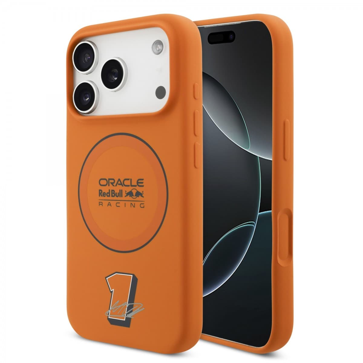 Zadní kryt Red Bull Silicone Blue Ring MagSafe pro iPhone 17 Pro Orange - náhled 1