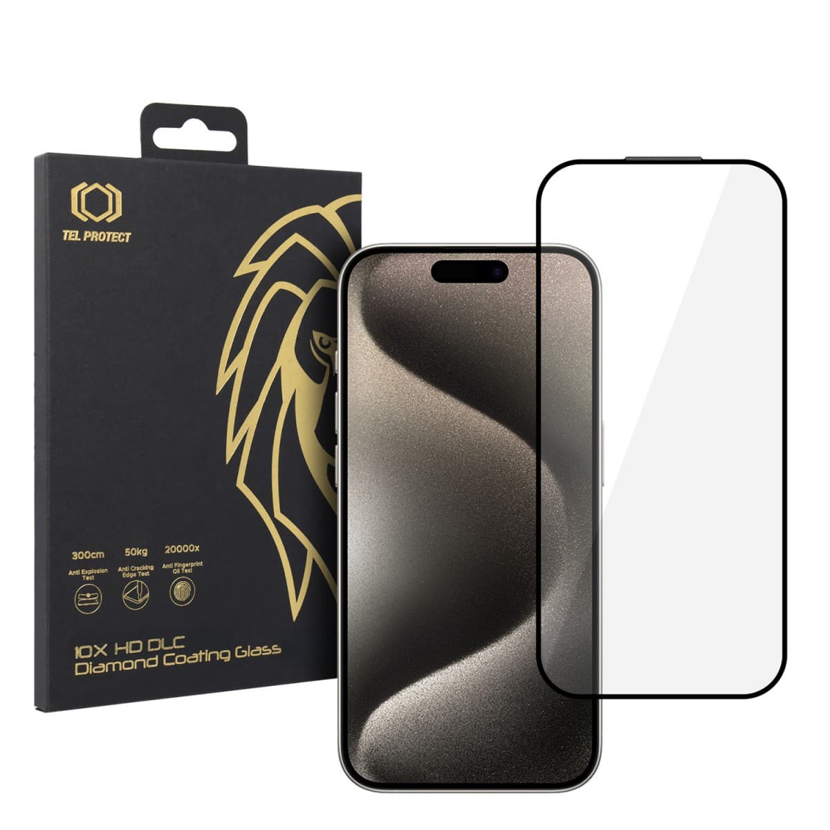 Tvrzené sklo Tel Protect 10X HD DLC Diamond Coating pro iPhone 15 Pro - náhled 1