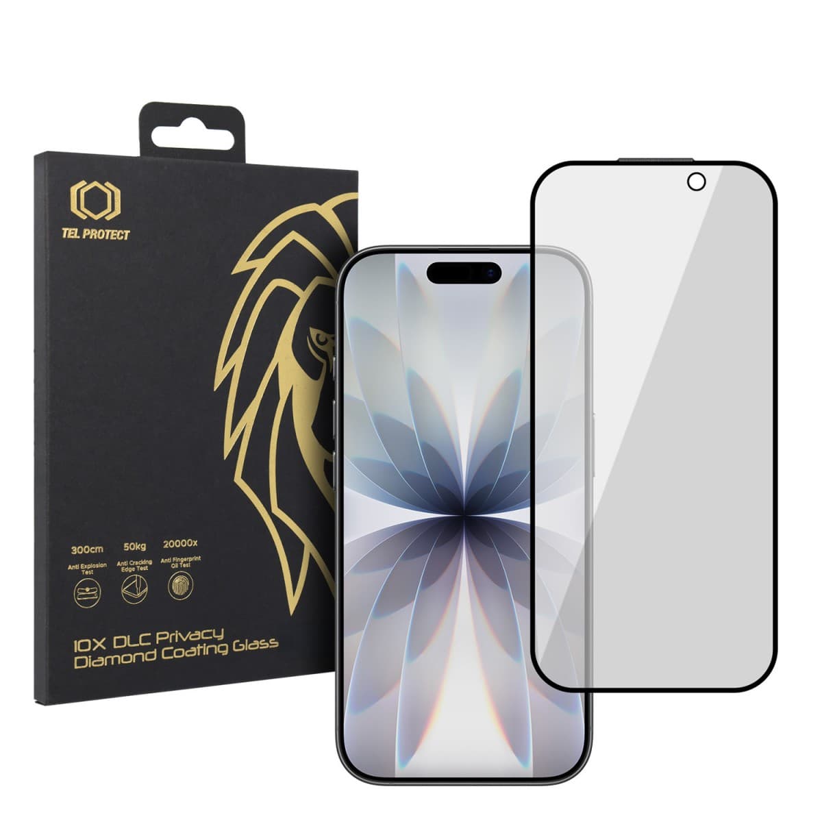 Tvrzené sklo Tel Protect 10X Privacy DLC Diamond Coating pro iPhone 16 Pro-17 - náhled 1