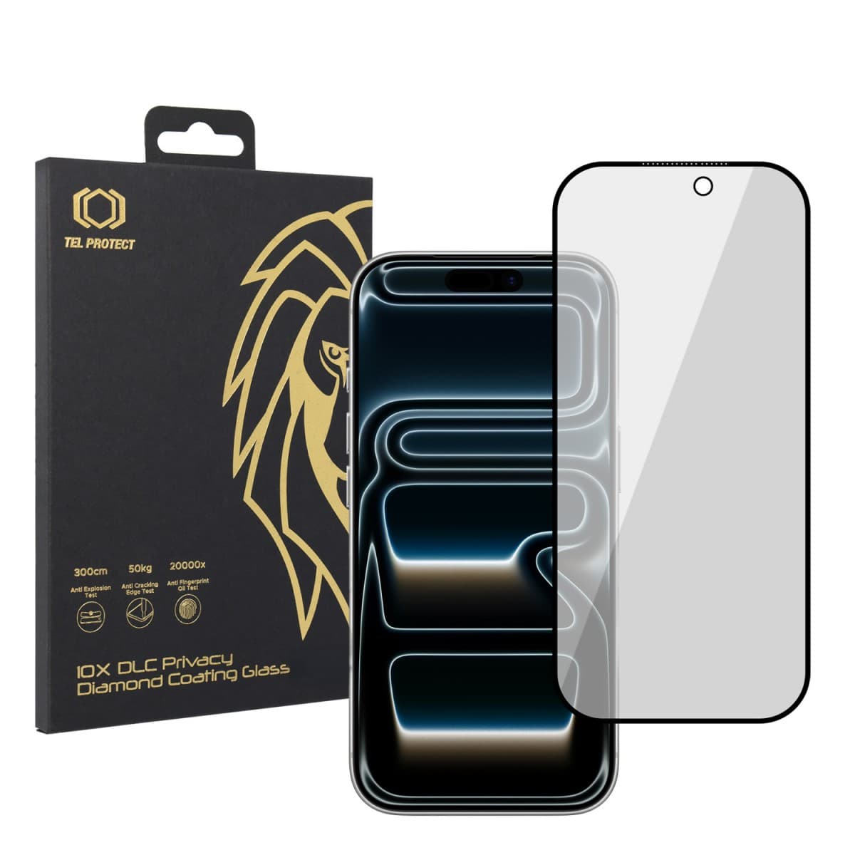Tvrzené sklo Tel Protect 10X Privacy DLC Diamond Coating pro iPhone 17 Pro - náhled 1