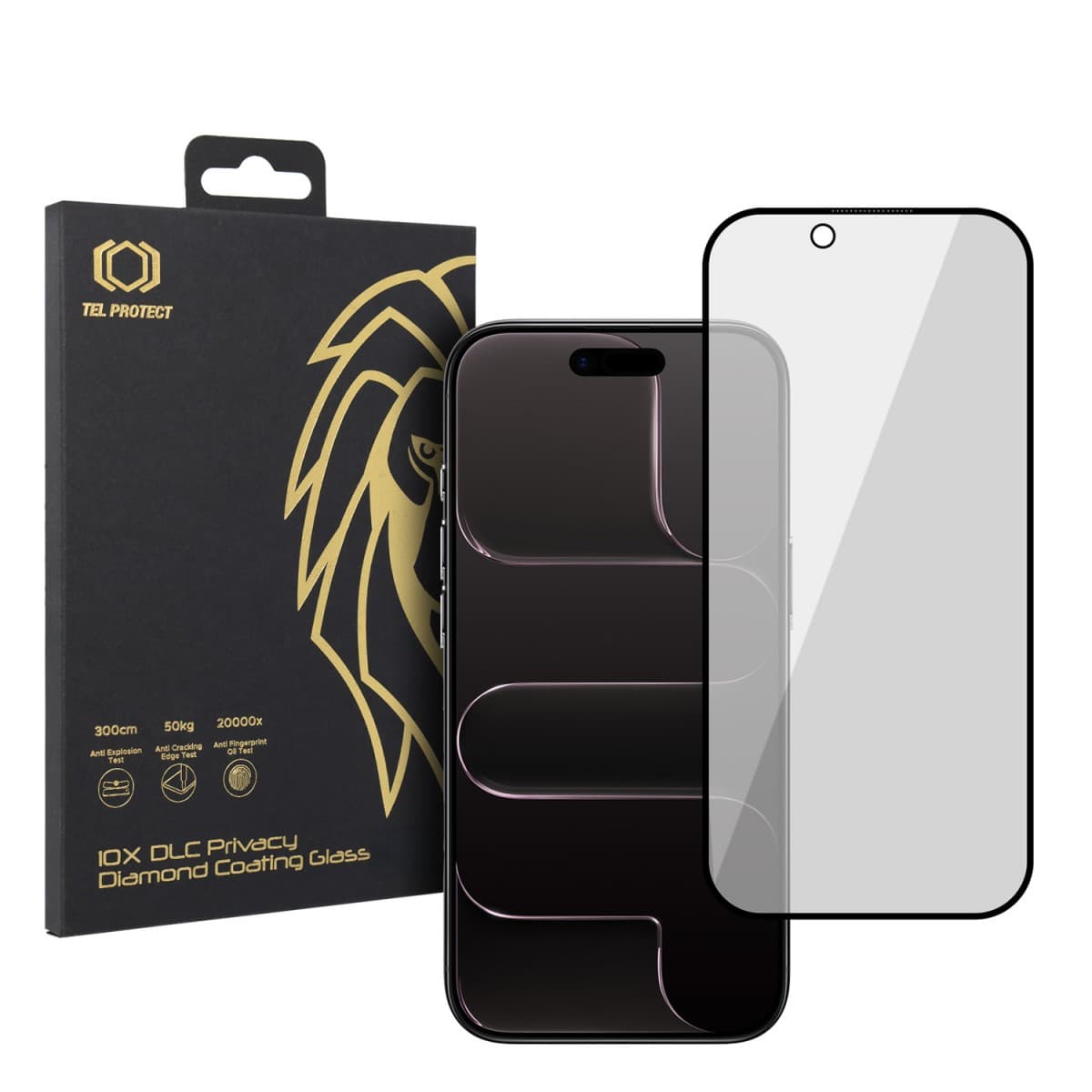 Tvrzené sklo Tel Protect 10X Privacy DLC Diamond Coating pro iPhone Air - náhled 1