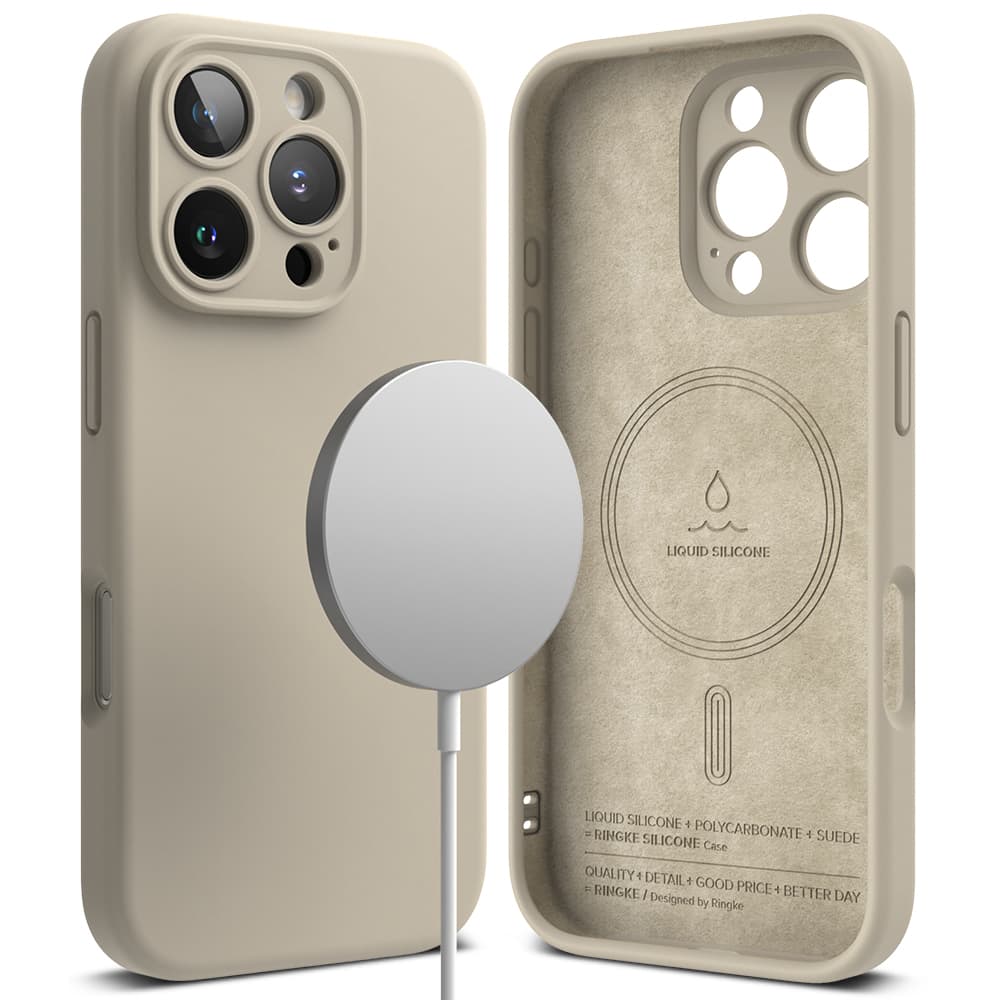 Ringke silikonové magnetické MagSafe iPhone 16 Pro Max kámen - náhled 1