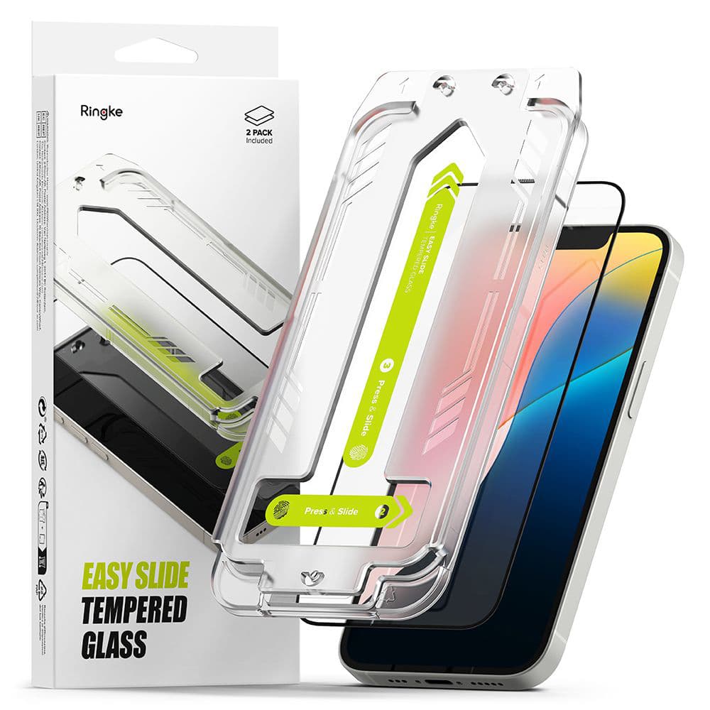 Ringke Easy Slide tvrzené sklo 2 kusy iPhone 16e černé - náhled 1