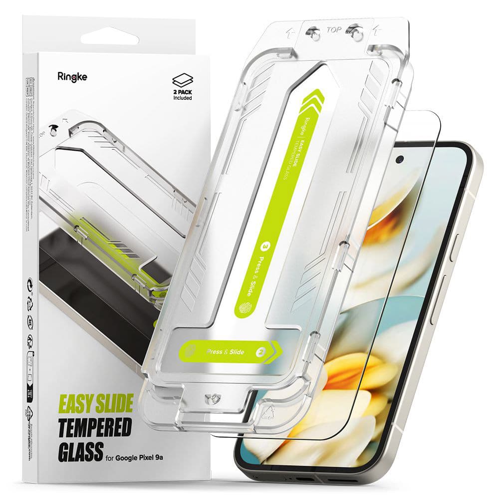 Ringke Easy Slide Tempered Glass 2 kusy Google Pixel 9a průhledné - náhled 1