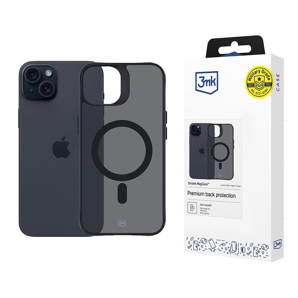 3mk Smoke MagCase iPhone 15 černý - náhled 1