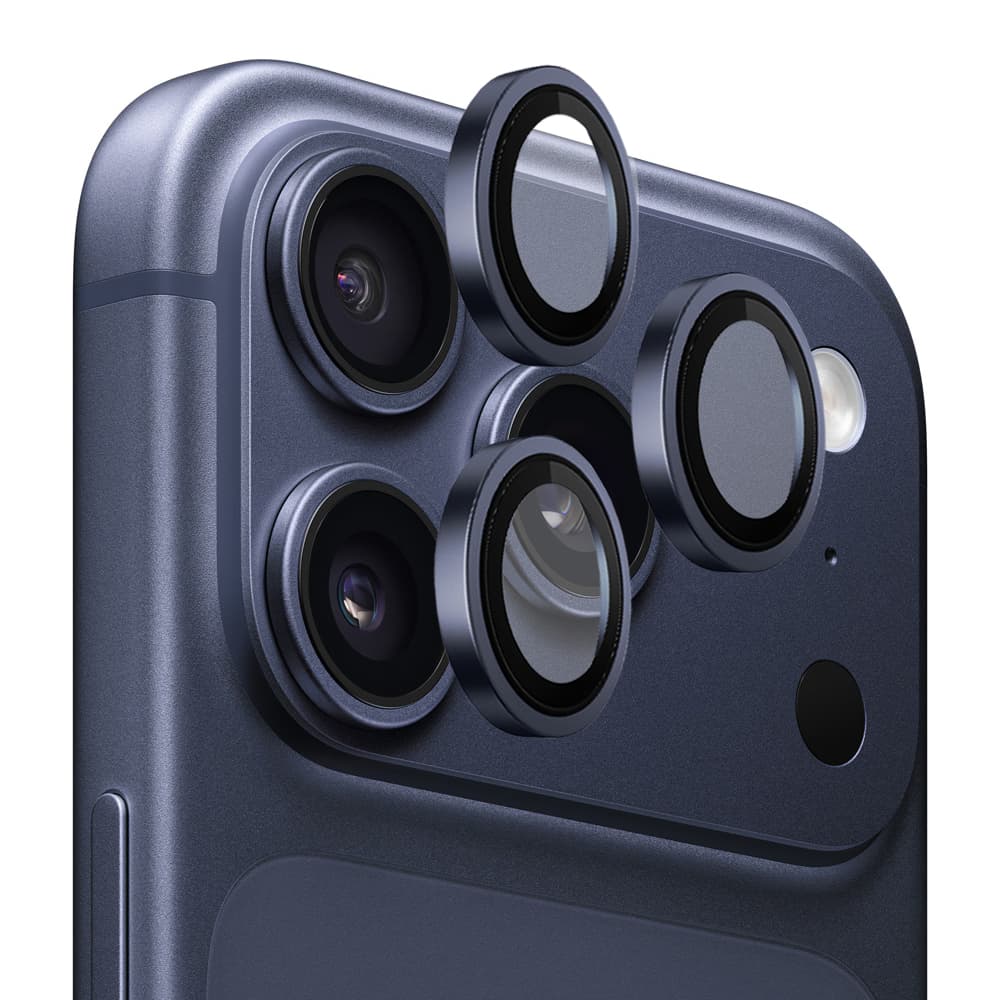Blueo kovový rámeček skla objektivu iPhone 17 Pro 17 Pro Max tmavě modrá - náhled 1