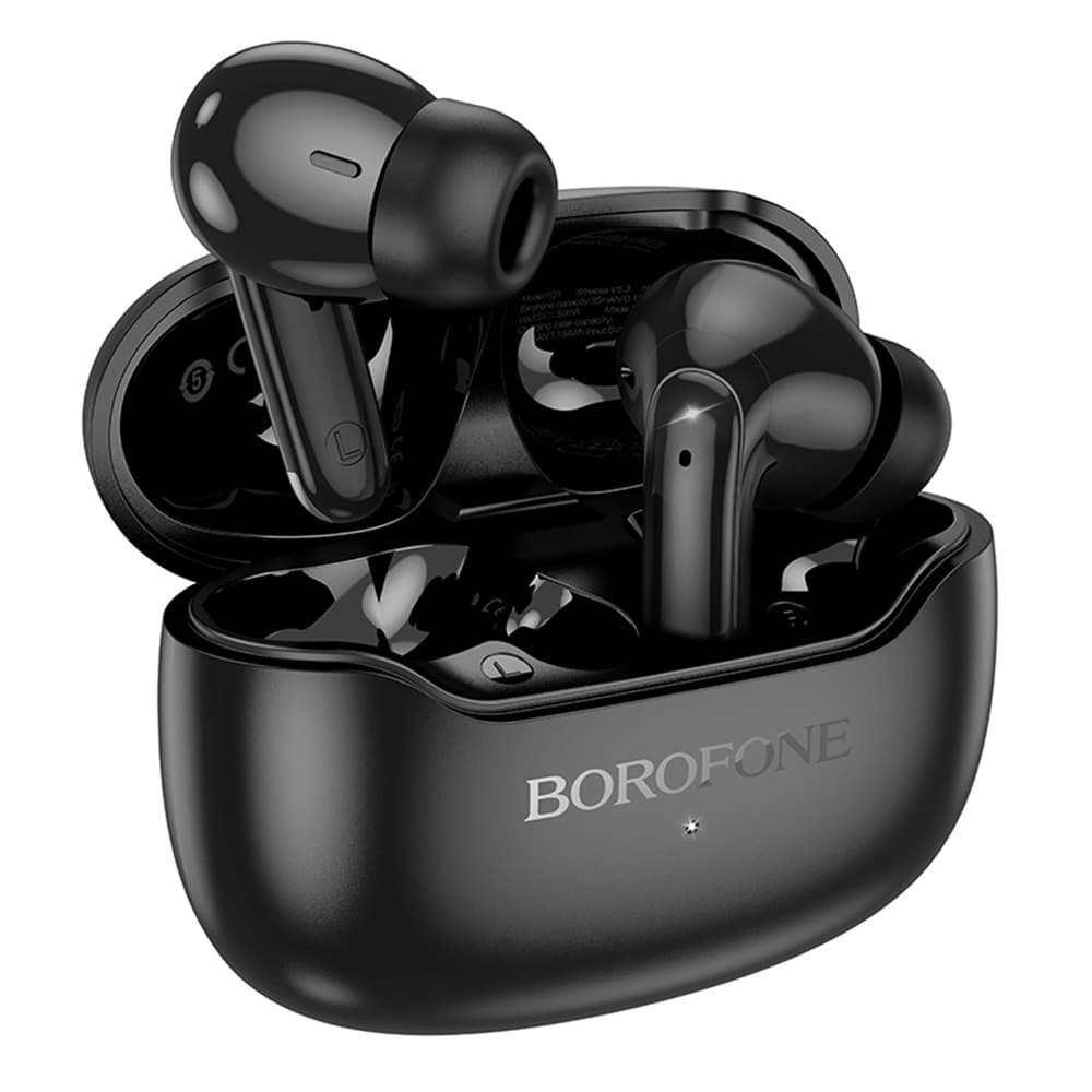 Borofone bezdrátová sluchátka Shine FQ1 Bluetooth V5.4 TWS černá - náhled 1