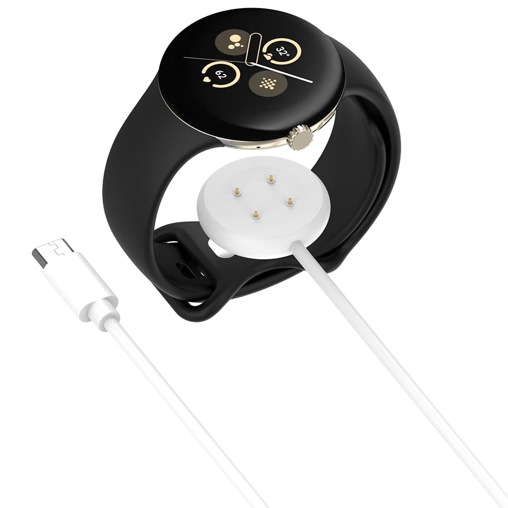Techsuit bezdrátový nabíjecí kabel THC5 pro Google Pixel Watch 3 2 Fitbit Ace LTE Type-C bílý - náhled 1