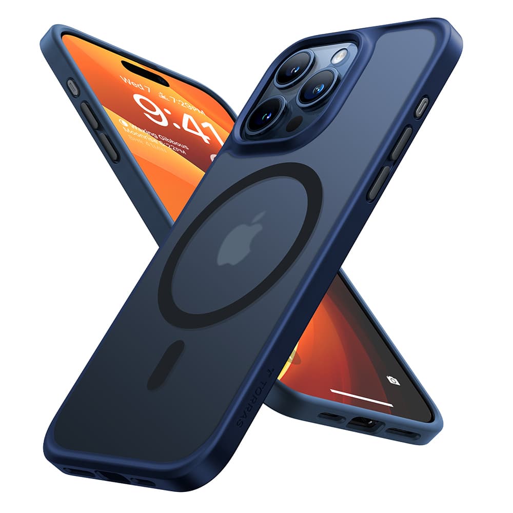 Torras Guardian Magnetic Series iPhone 15 Pro tmavě modrá - náhled 1