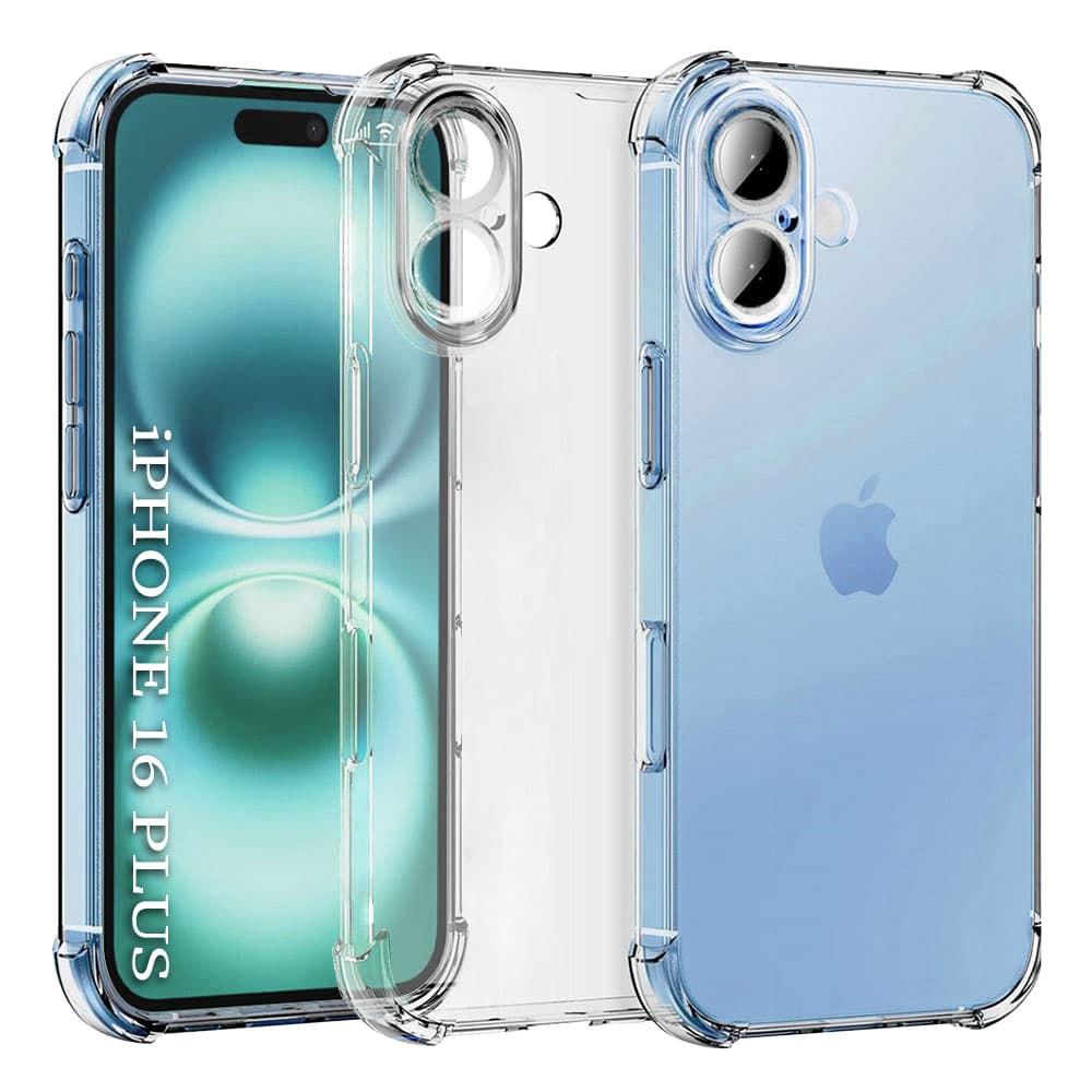 Techsuit nárazuvzdorný průhledný silikon iPhone 16 průhledný - náhled 1