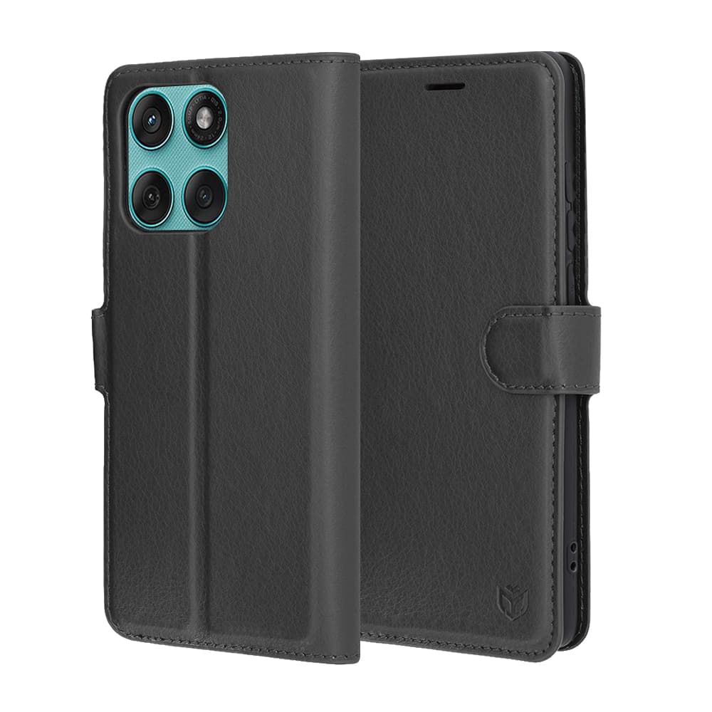 Techsuit kožené pouzdro pro Motorola Edge 60 Edge 60 Fusion černé - náhled 1
