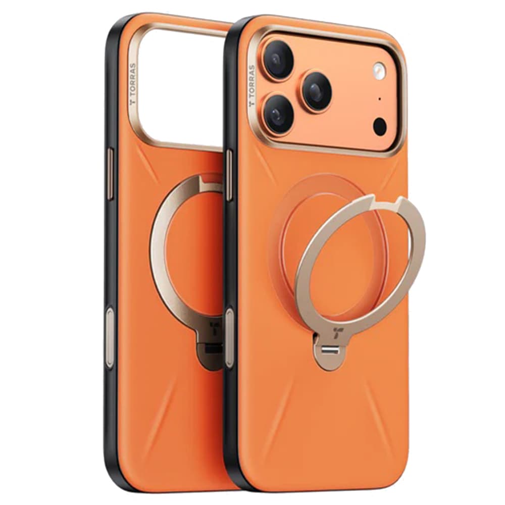 Torras QPRO Leather Series iPhone 17 Pro oranžový - náhled 1