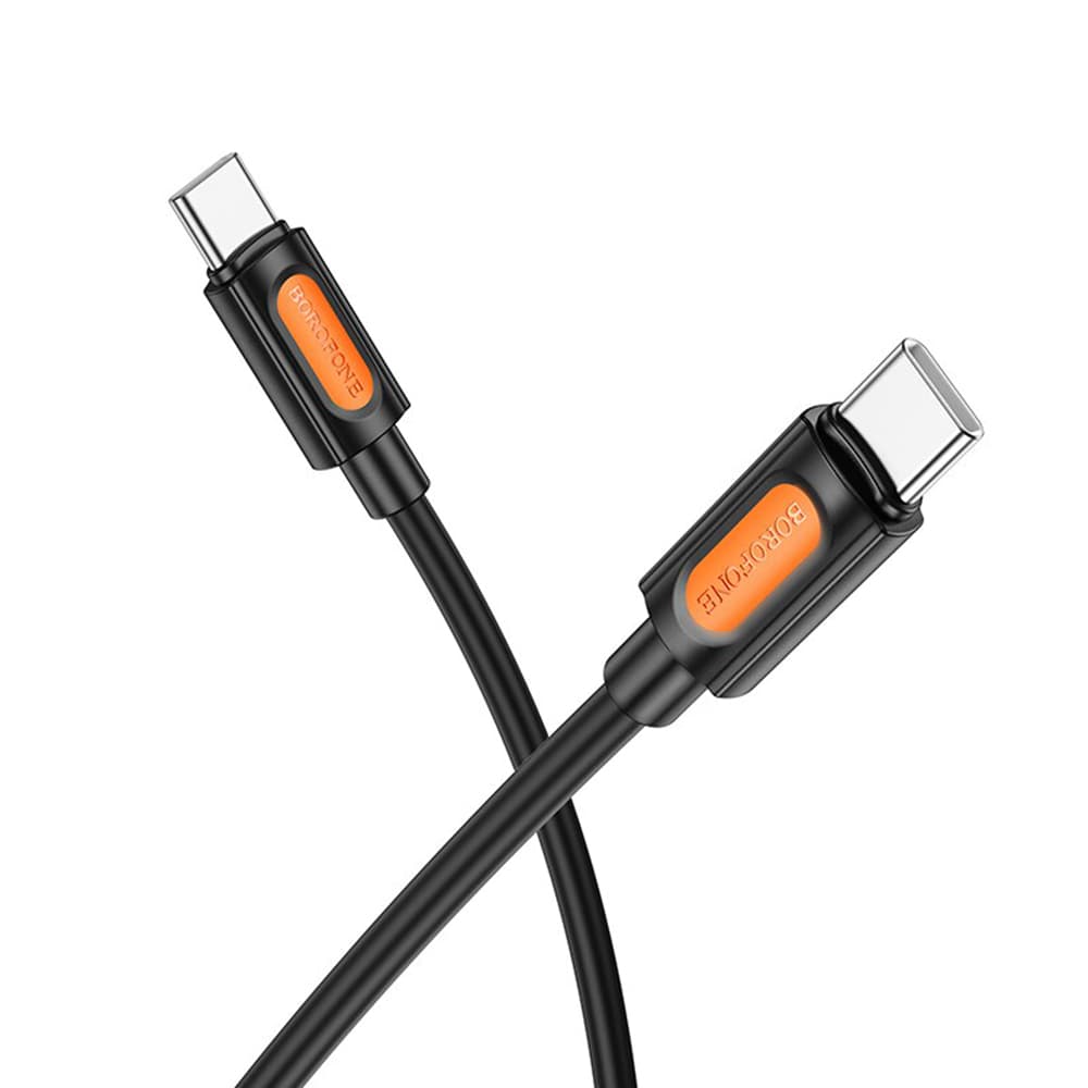 Borofone datový kabel BX114 Type-C na Type-C silikon 60W 1m černý - náhled 1
