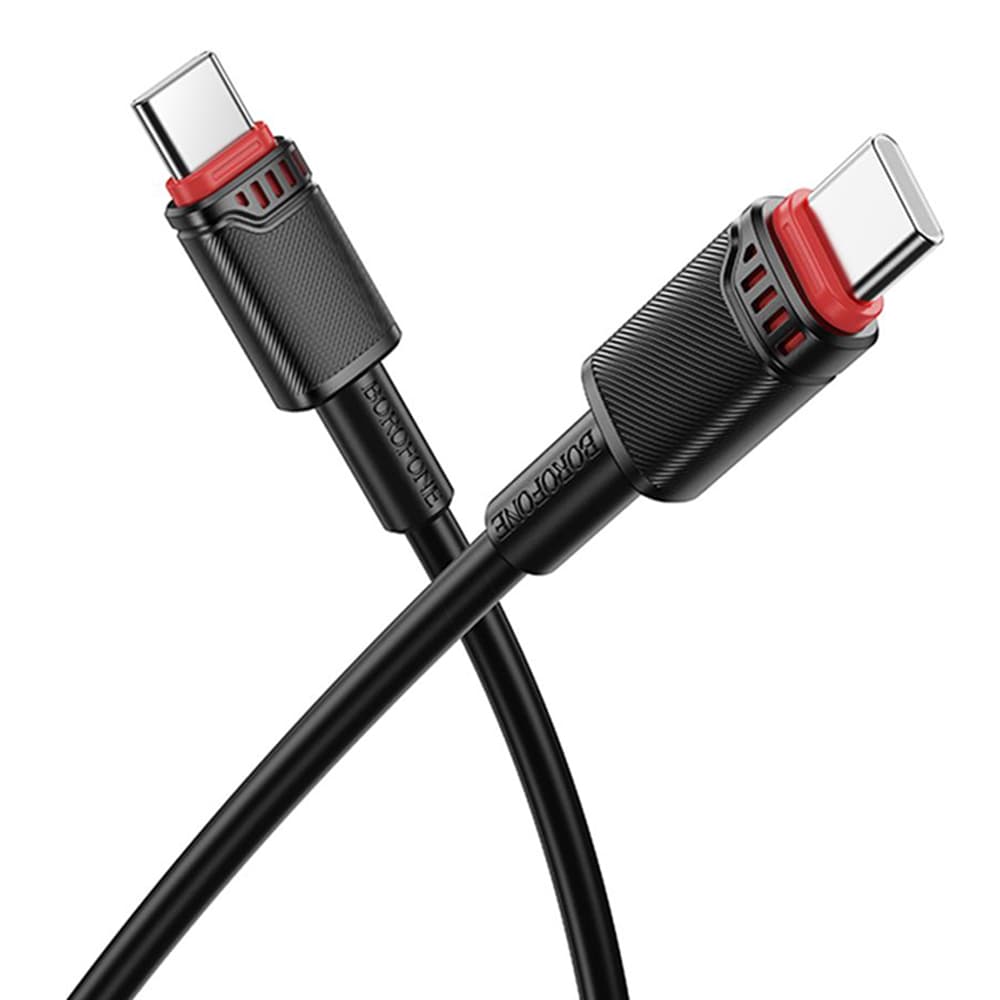 Borofone datový kabel Beneficio Series BX110 Type-C na Type-C 60W 1m černý - náhled 1